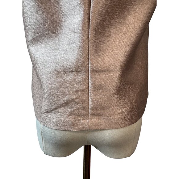 Zara Basic Collection WomensSleeveless Top Metallic Bronze Small Polyester/Visco - Picture 8 of 13